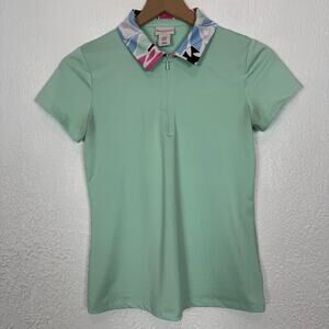 Tommy Bahama Women's Golf 1/4 Zip Short Sleeve Polo Shirt Size XS